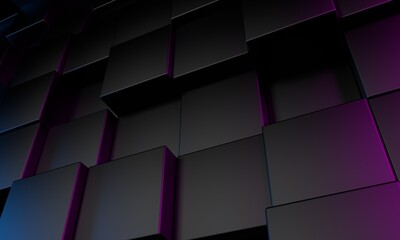 Abstract 3d render, modern geometric background, graphic design
