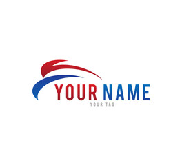 Vector Abstract Swoosh Logo Eagle