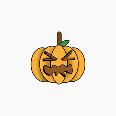 halloween pumpkin isolated on white
