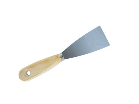 metal spatula isolated on white background