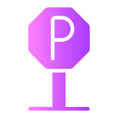 parking gradient icon