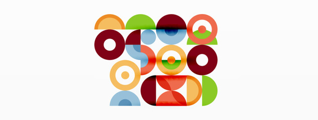 Colorful circle abstract background. Template for wallpaper, banner, presentation, background