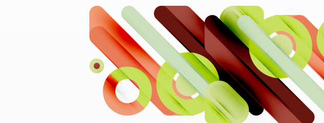 Creative geometric wallpaper. Minimal lines and circles background