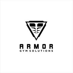 Gym fitness logo design template