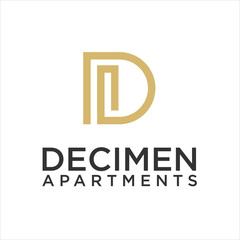 Letter D logo icon design template elements