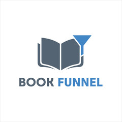 book education funnel logo design