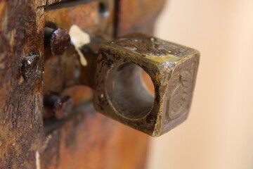 metal door handle hole