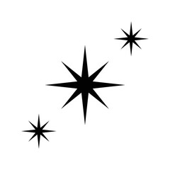 north star icon vector design template in white background