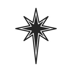 north star icon vector design template in white background