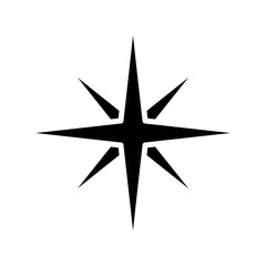 north star icon vector design template in white background