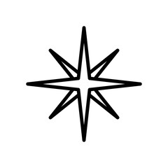 Fototapeta premium north star icon vector design template in white background
