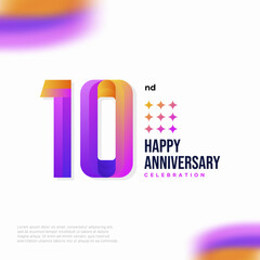 10 Year Anniversary Icon Vector Template Design Illustration