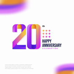 20 Year Anniversary Icon Vector Template Design Illustration