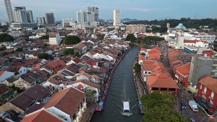 Malacca, Malaysia - October 16, 2022: The Streets of Jonker Walk