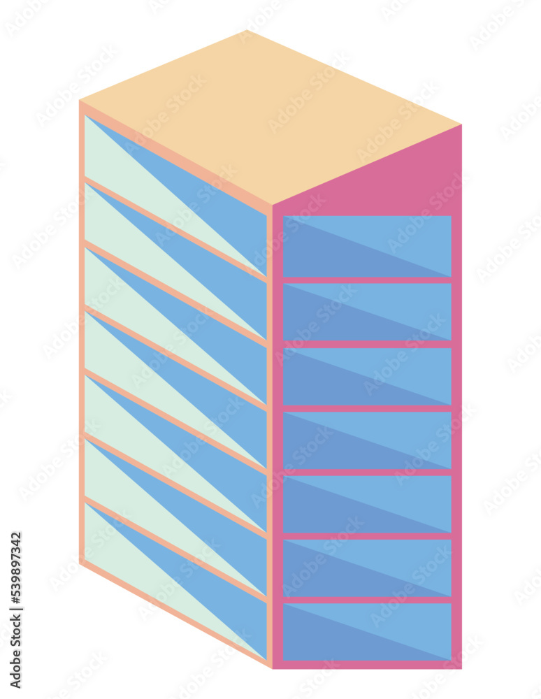 Sticker flat building facade