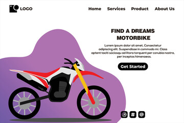 Find a dream motorbike landing page 