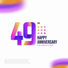Number 49 logo icon design, 49 birthday logo number, anniversary 49