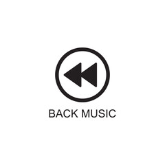 back music icon , media icon