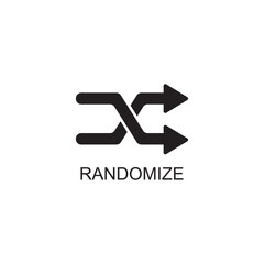 randomize icon , music icon vector