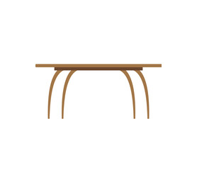 Cosy table in flat cartoon style vector eps10