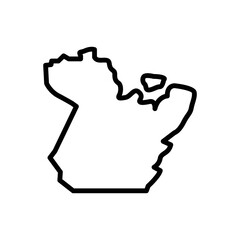 Black line icon for para