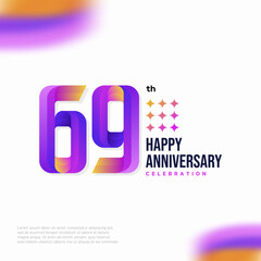 Number 69 logo icon design, 69 birthday logo number, anniversary 69