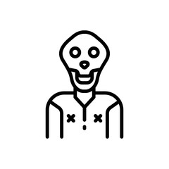 Black line icon for deadly