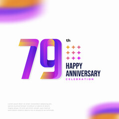 Number 79 logo icon design, 79 birthday logo number, anniversary 79