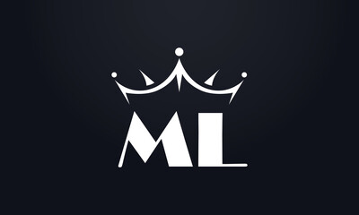 King crown logo design vector and extra bold queen symbol