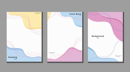 
Collection of corporate identity brochure templates. Business presentation vector orientation front page mock up set. The company report includes an abstract geometric illustration design layout bund