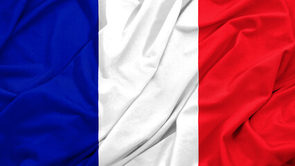 France Flag Waving Background