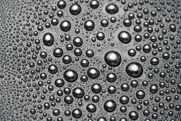 Water drops on a black background close-up