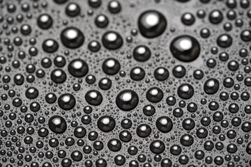 Water drops on a black background close-up