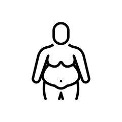 Black line icon for thick