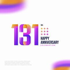 Number 131 logo icon design, 131 birthday logo number, anniversary 131