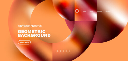 Abstract circles and round elements geometric background. Vector illustration for wallpaper, banner, background, leaflet, catalog, cover, flyer