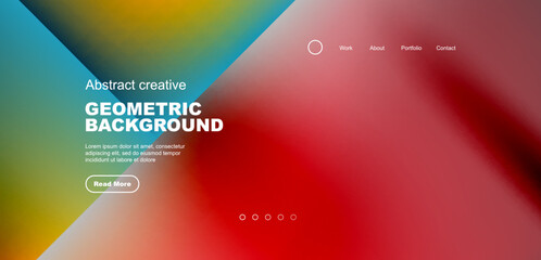 Bright fluid gradient circles abstract background. Business or technology design for wallpaper, banner, background, landing page, wall art, invitation, prints