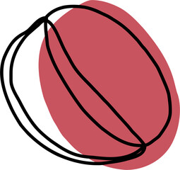 simplicity coffee bean freehand continuous line drawing