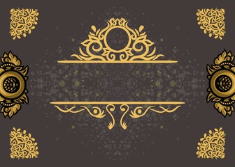 set of labels certificate template design gold luxury with black background in texture  little light shines
