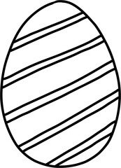 simplicity easter egg freehand drawing
