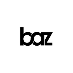 baz lettering initial monogram logo design