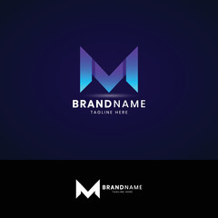 Obraz premium Abstract letter M logo. Abstract business logo design template. Logo template editable for your business.
