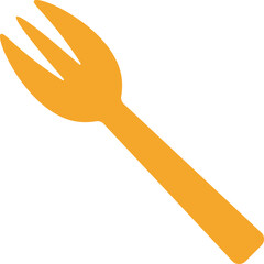 Flat Simple Fork Vector Illustration