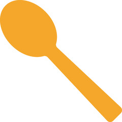 Flat Simple Spoon Vector Illustration