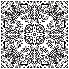Ethnic seamless pattern. Tribal style African mask.