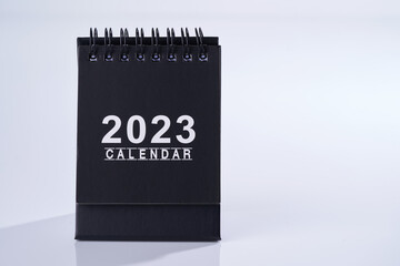 close up of  2023 desk calendar