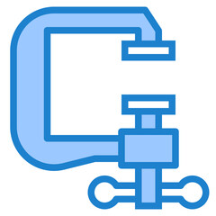 Obraz premium Clamp blue style icon