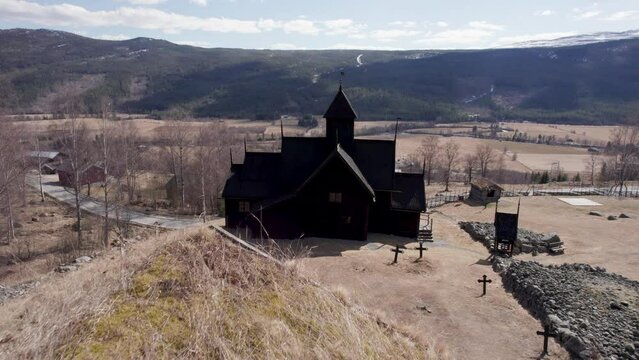 Uvdal stavechurch anno 1168. 1 of 3 stavechurches in Nummedal. 