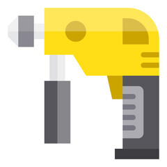 Drill flat style icon