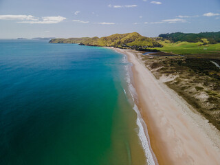 Aerial landscapes of New Zealand beach